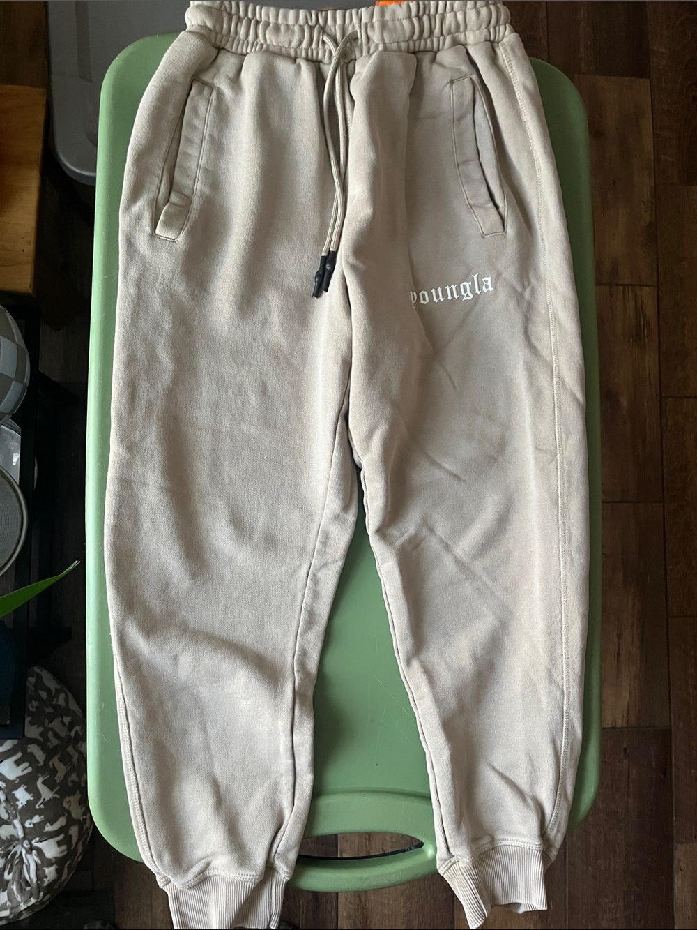YoungLA Men's Joggers in Light Tan
